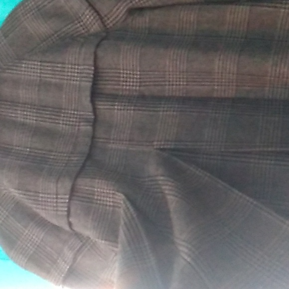 DKNY ⚜️CROPPED PEPLUM HAUTE COUTURE ⚜️ GLENPLAID BLAZER "Cape" Sz Medium - Picture 8 of 16